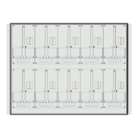 Meter box insert 2-rows, 10 meter boards / 18 Modul heights