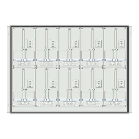 Meter box insert 2-rows, 10 meter boards / 17 Modul heights