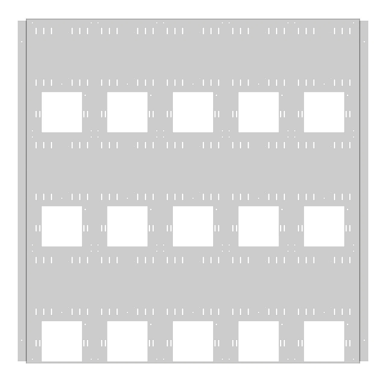 Meter box insert 3-rows, 15 meter boards / 24 Modul heights