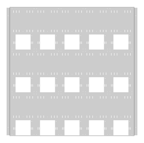 Meter box insert 3-rows, 15 meter boards / 24 Modul heights