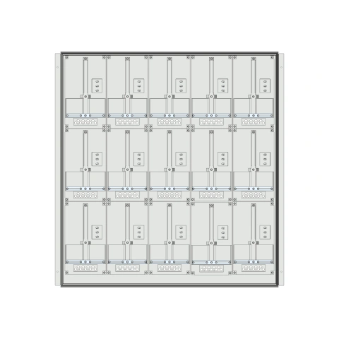 Meter box insert 3-rows, 15 meter boards / 25 Modul heights