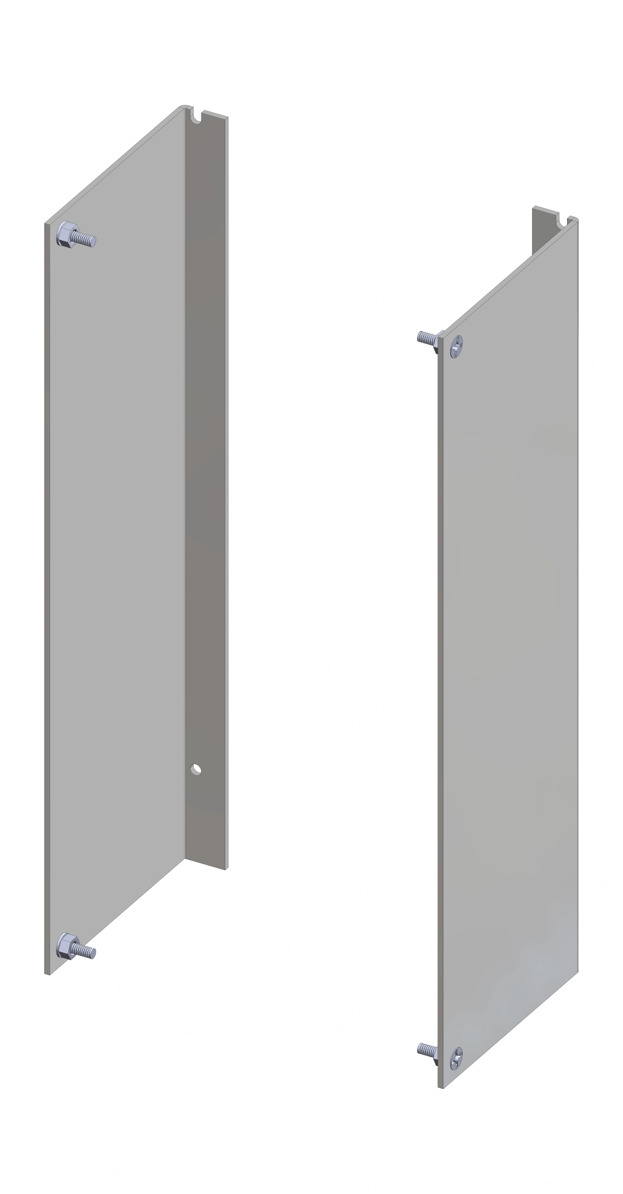 Set L-profile Side panels for meter panel 408mm 9HU