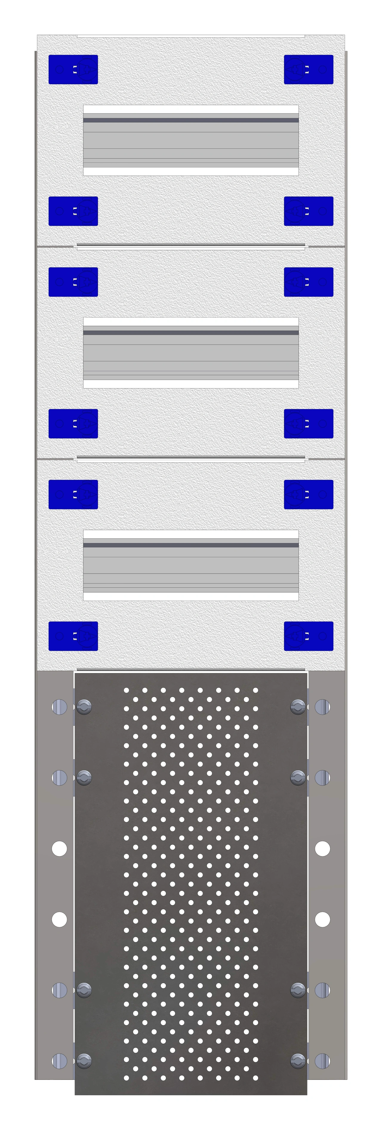 Combination Distributor Modular chassis 200mm 15HU, complete