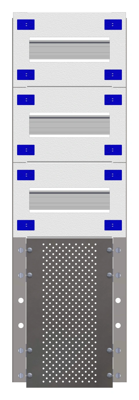 Combination Distributor Modular chassis 208mm 15HU, complete
