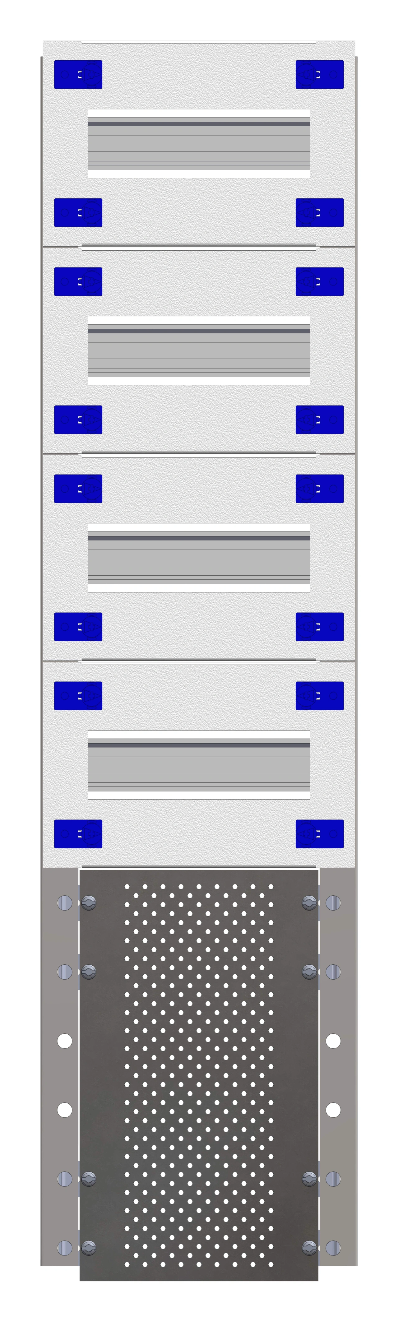 Combination Distributor Modular chassis 208mm 18HU, complete