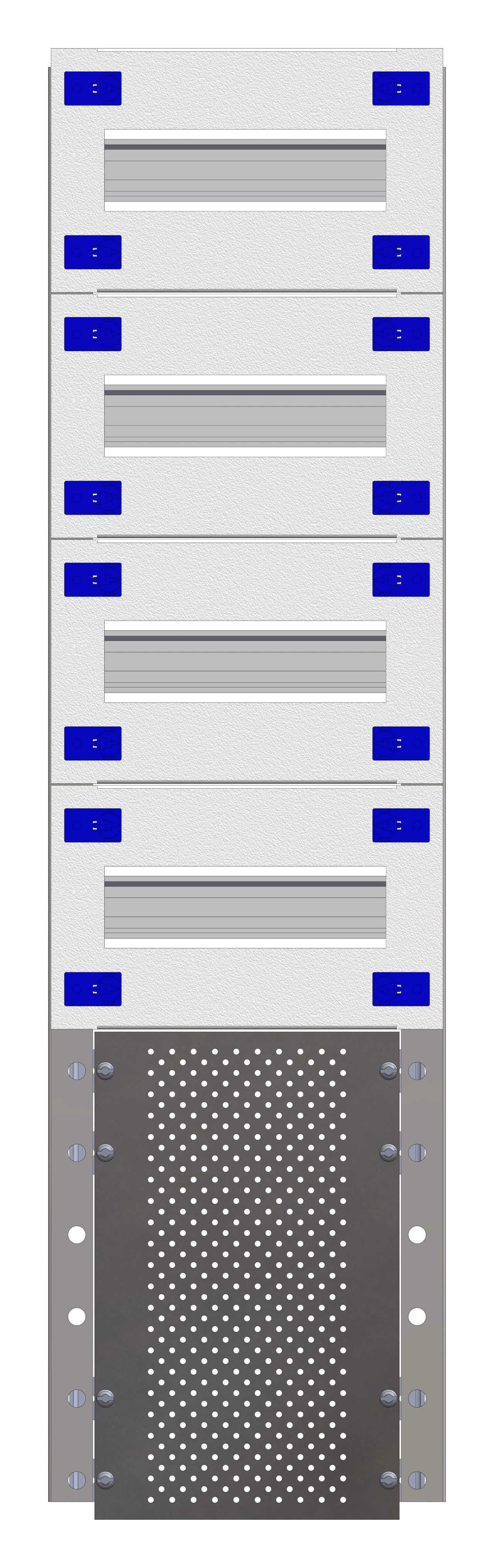 Combination Distributor Modular chassis 220mm 18HU, complete