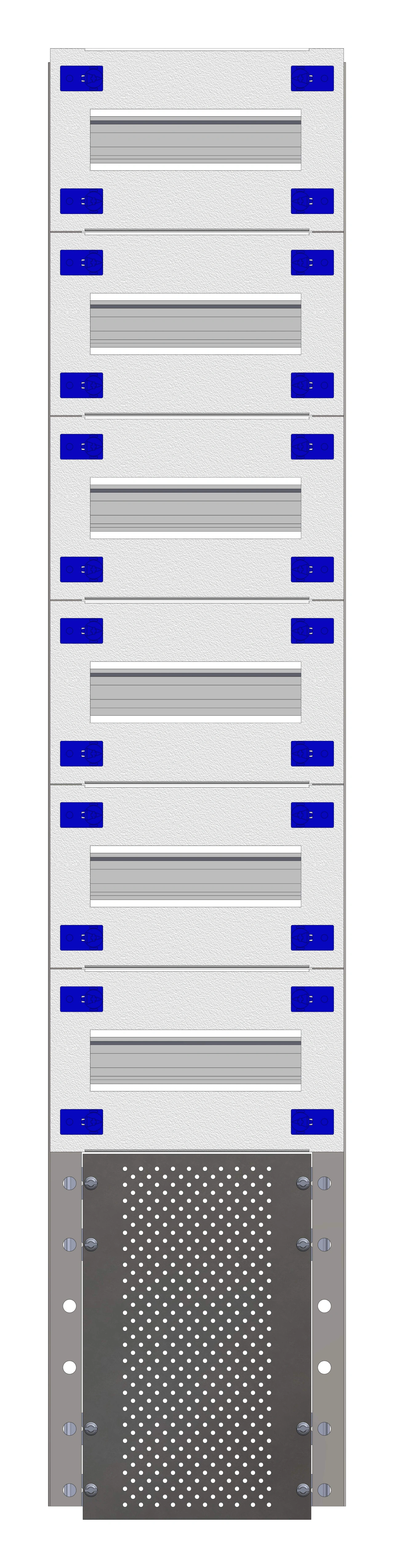 Combination Distributor Modular chassis 220mm 24HU, complete