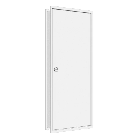 Flush-mounted frame flat + door 2-24, 3-part system, 100mm