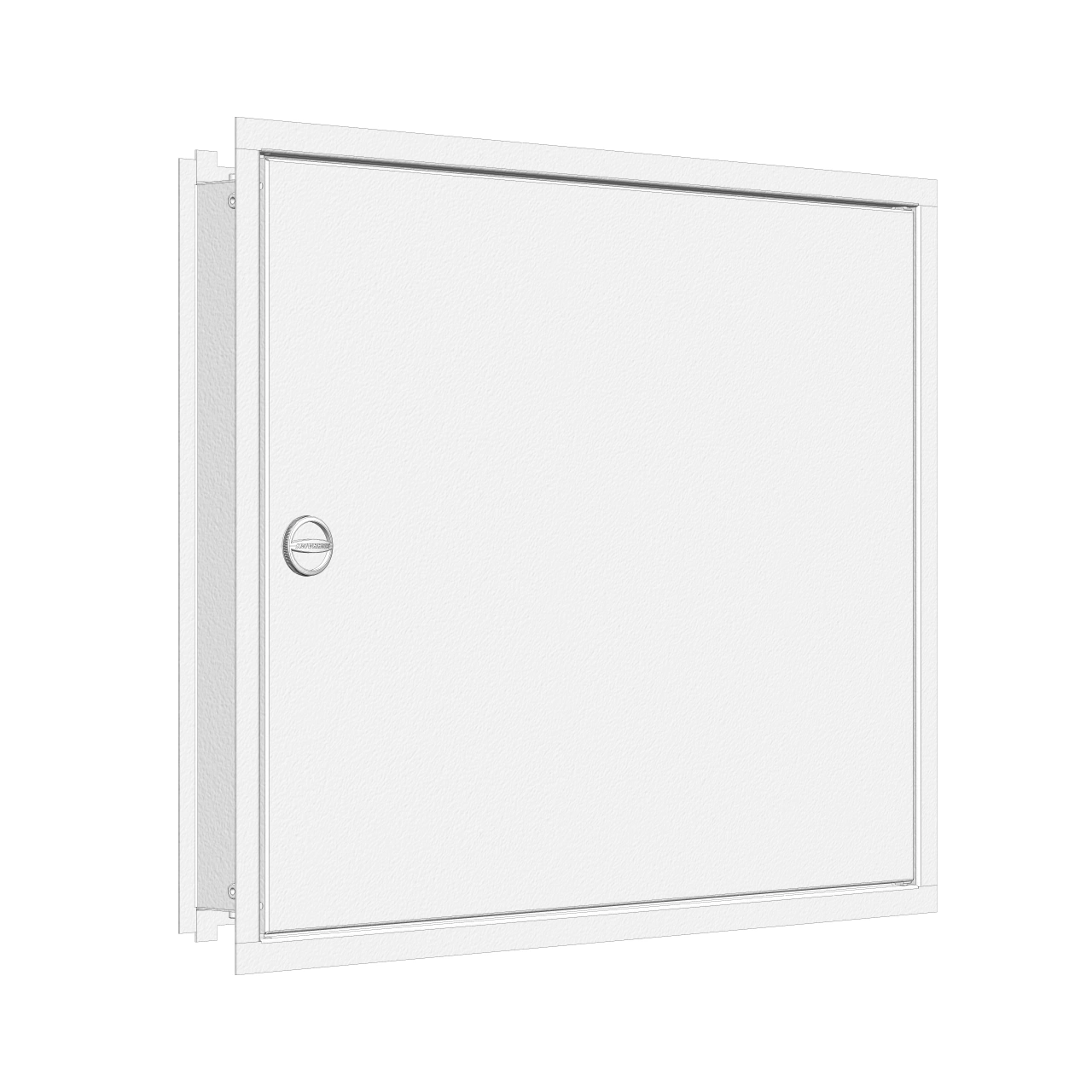 Flush-mounted frame flat + door 3-12, 3-part system, 100mm