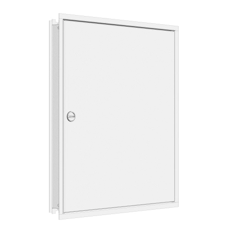 Flush-mounted frame flat + door 3-18, 3-part system, 100mm