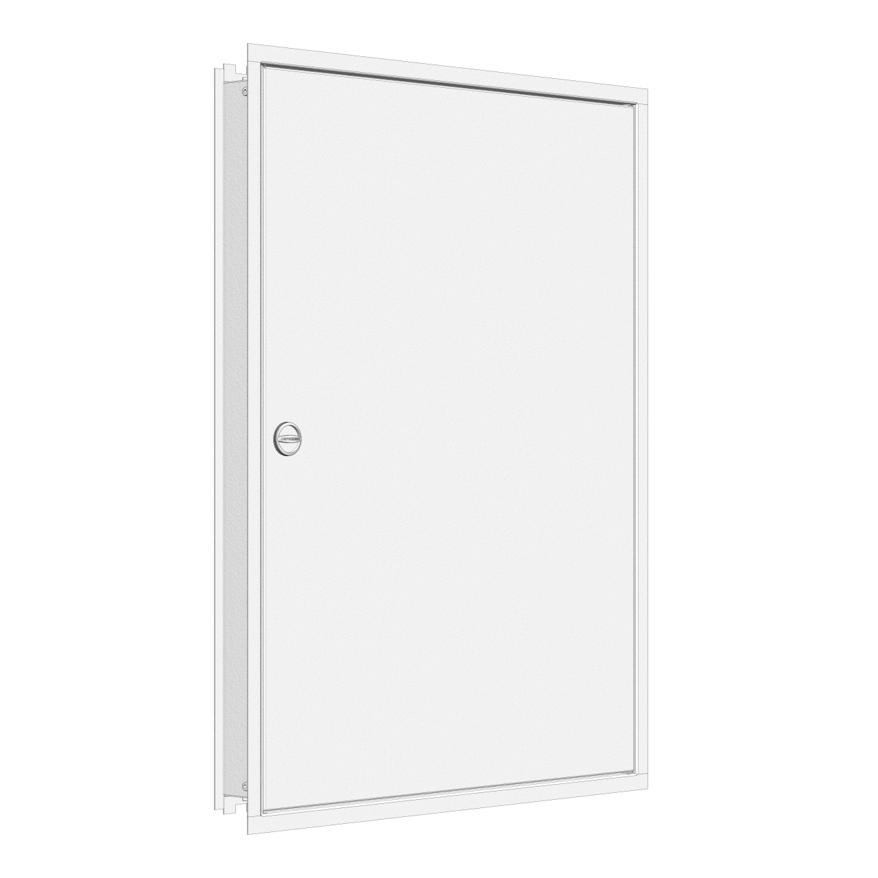 Flush-mounted frame flat + door 3-21, 3-part system, 100mm