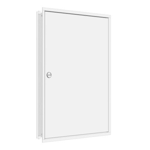 Flush-mounted frame flat + door 3-21, 3-part system, 100mm