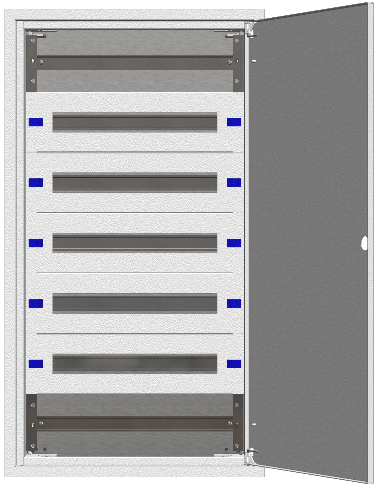Flat Enclosure Flush mounted 2U-21K, H=1055 W=590 D=100mm