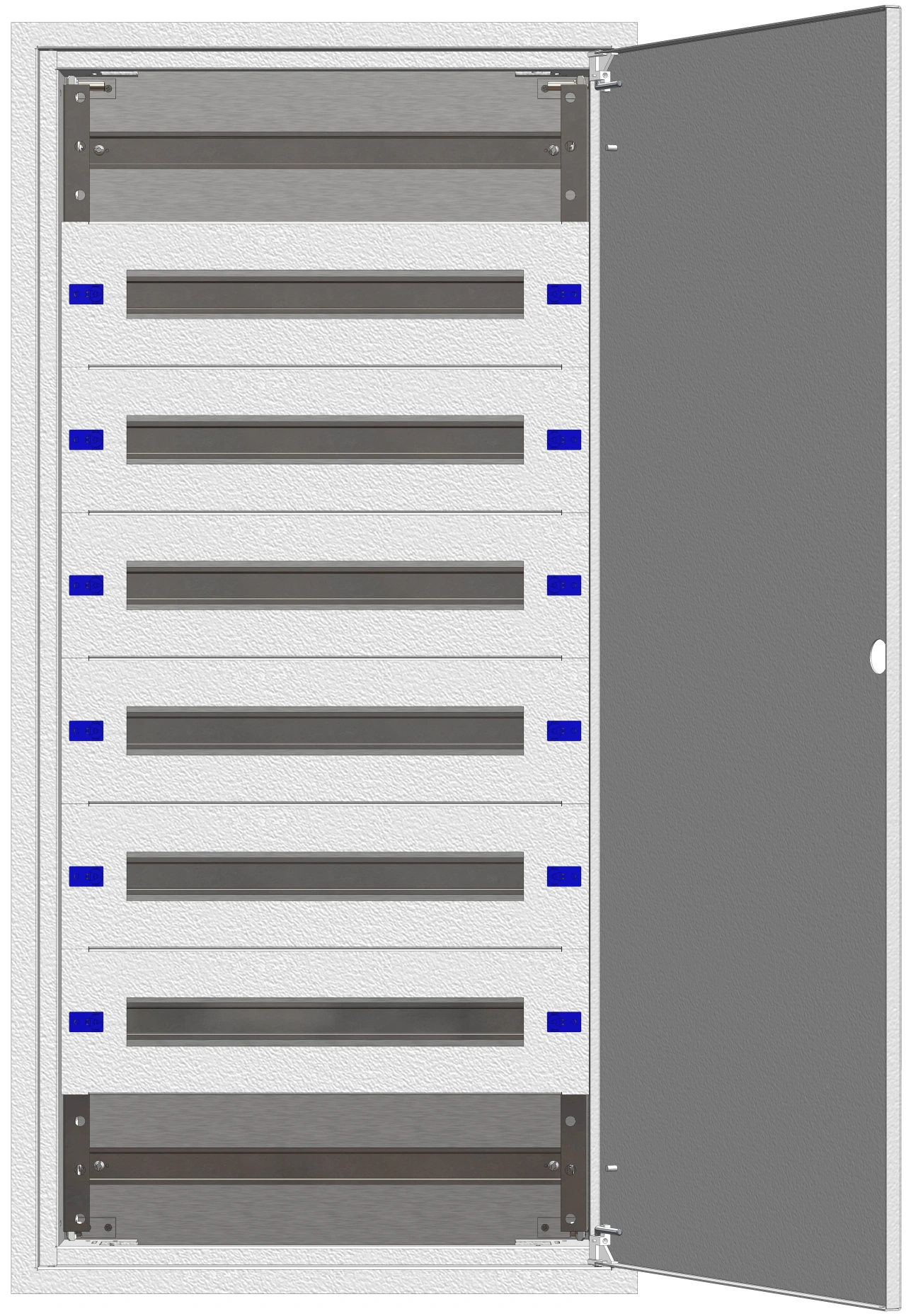 Flat Enclosure Flush mounted 2U-24K, H=1195 W=590 D=100mm