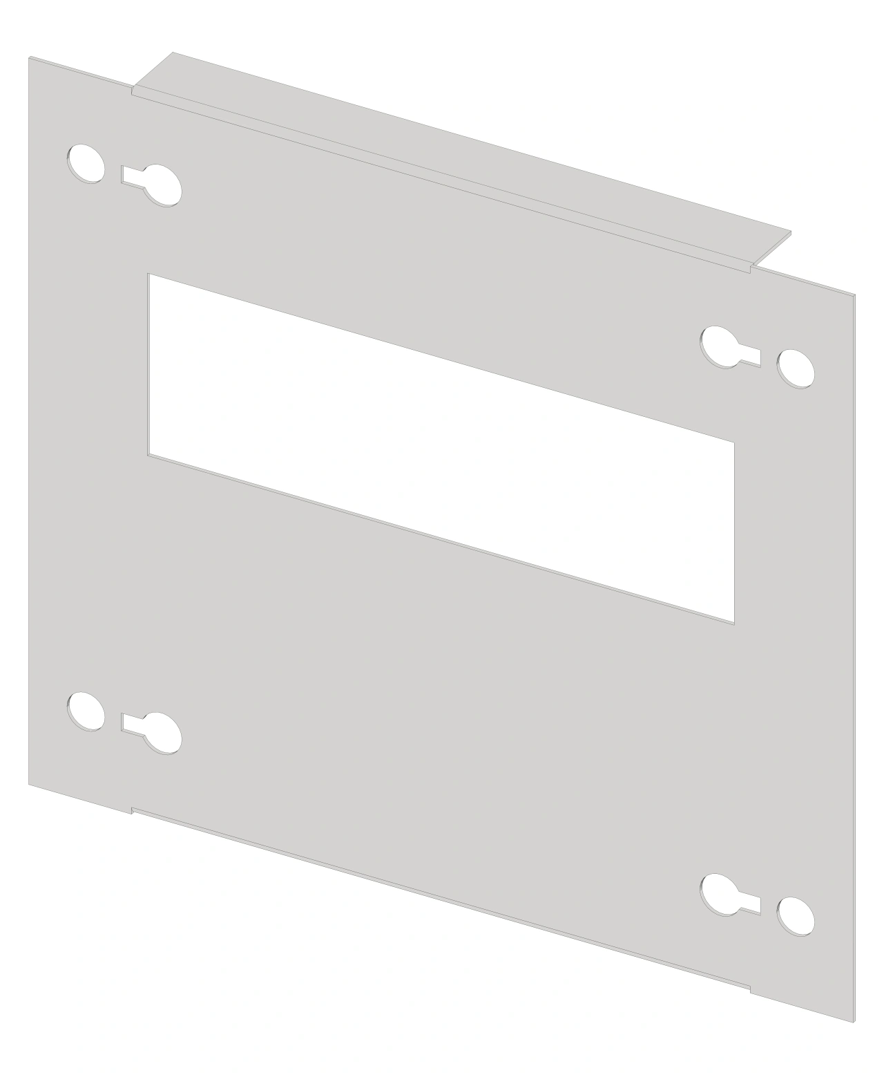Slotted front Plate 208mm G4 sheet steel, 8MW for wide 2