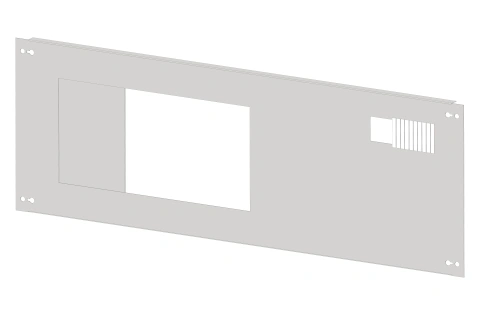 Front plate sheet steel with cutout 196x187mm, 4 unit-wide