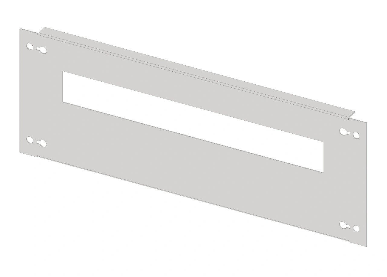 Slotted front plate 220mm G4 sheet steel, 18MW