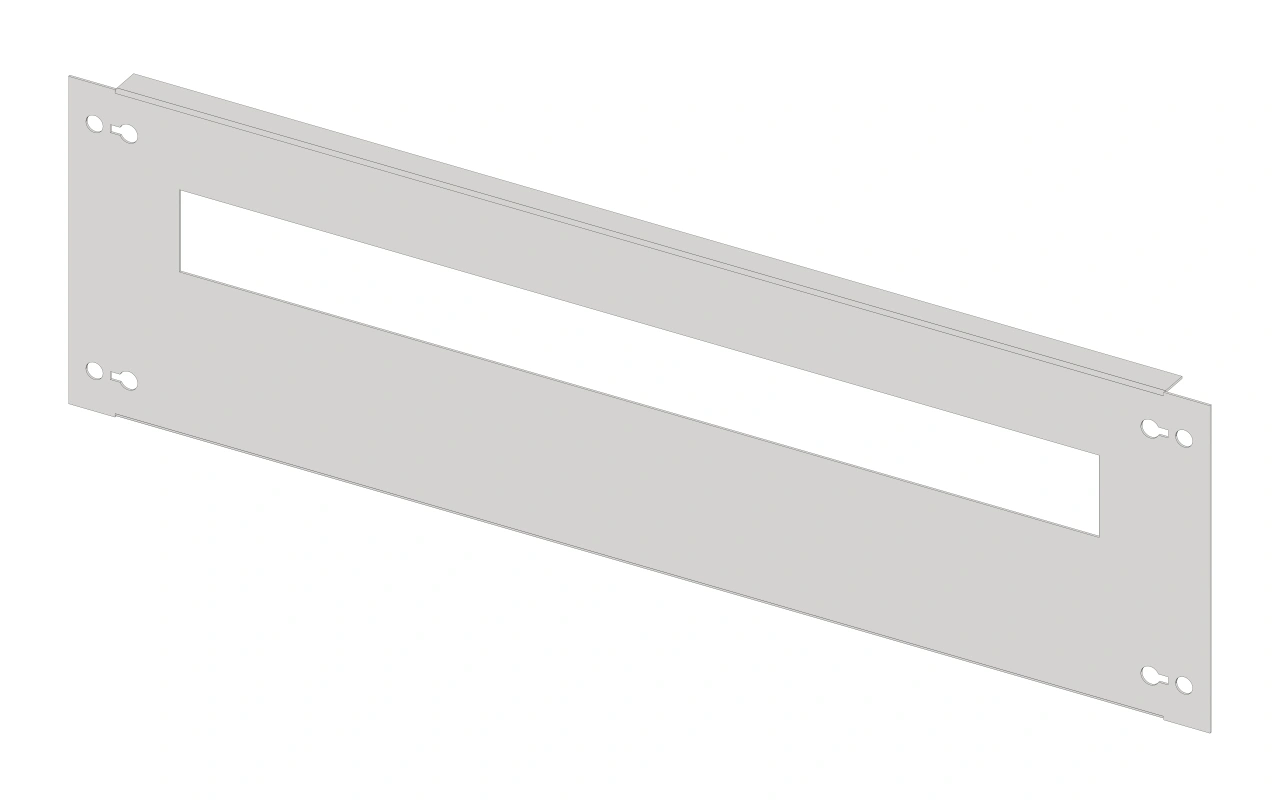 Slotted front Plate 640mm G4 sheet steel, 29MW for wide 5