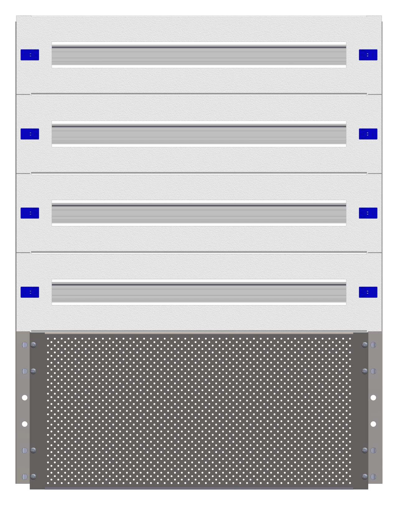 Combination Distributor Modular chassis 640mm 18HU, complete