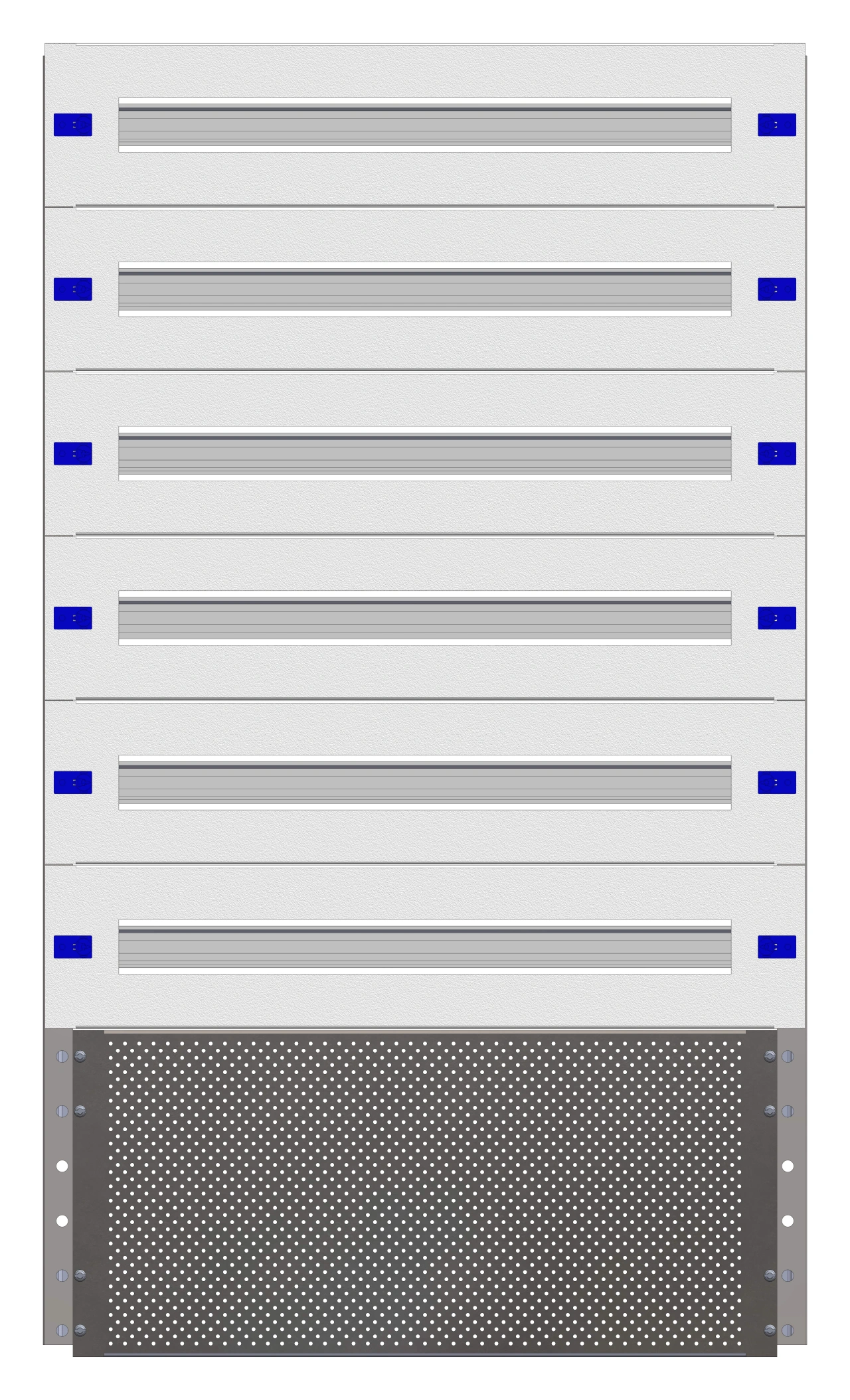 Combination Distributor Modular chassis 640mm 24HU, complete