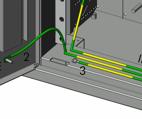 Grounding Kit, Washers enclosed, 5 Cables signed with "1-3"_1