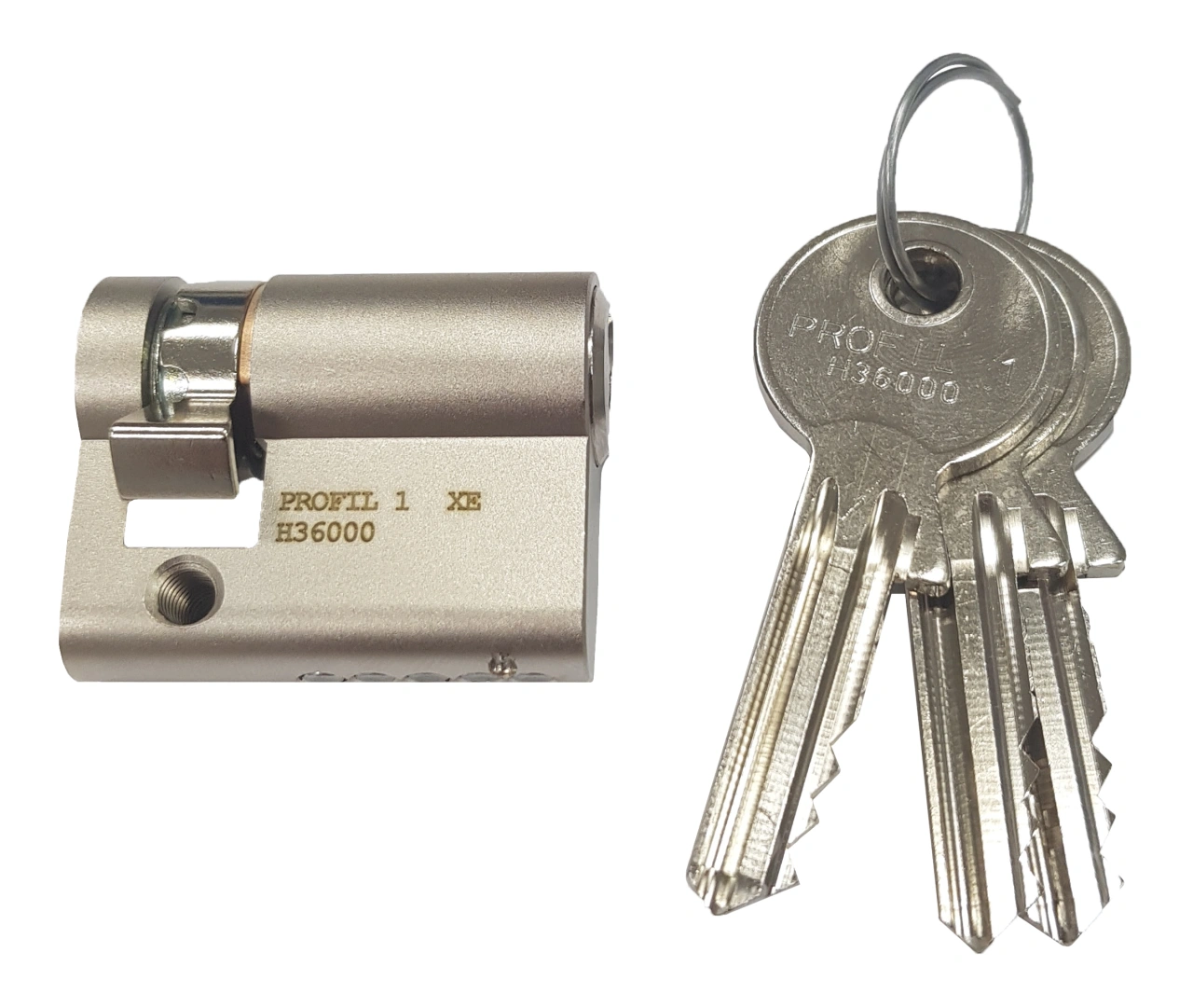 Insert (butuc) semi-cilindric cu 3 chei H36000, L=40 mm