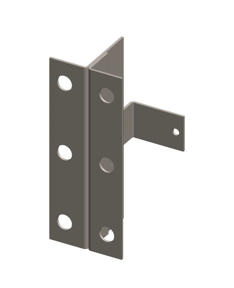 Mounting bracket for divided front plates, 1 piece