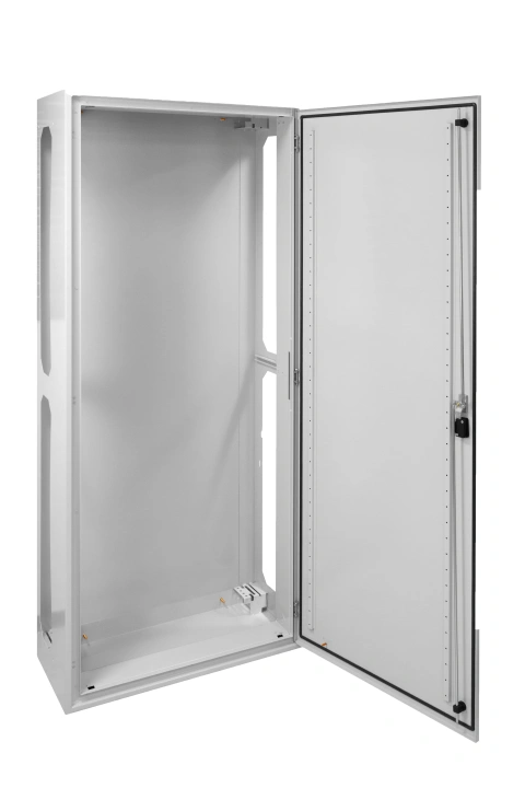Ramă înseriabilă+uşă 2A-42, A=400mm+placă sp.+mâner rot.IP54