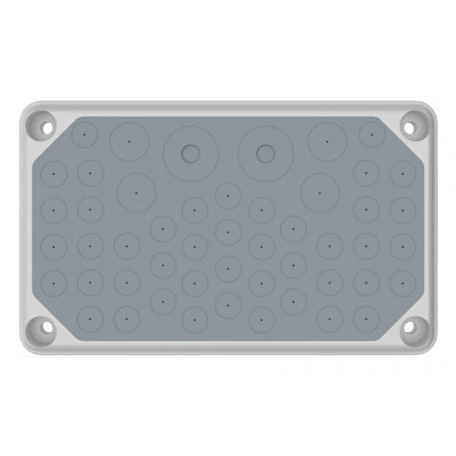 Cable entry gland plate, IP55, 44xØ3-14, 3xØ3-21, 2xØ3-30mm
