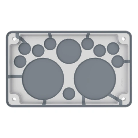 Cable entry gland plate, IP55, 9xØ3-20, 1xØ3-40, 2xØ3-70mm_1