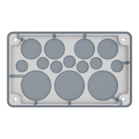 Cable entry gland plate, IP55, 7xØ3-20, 4xØ3-32, 3xØ3-50mm_1