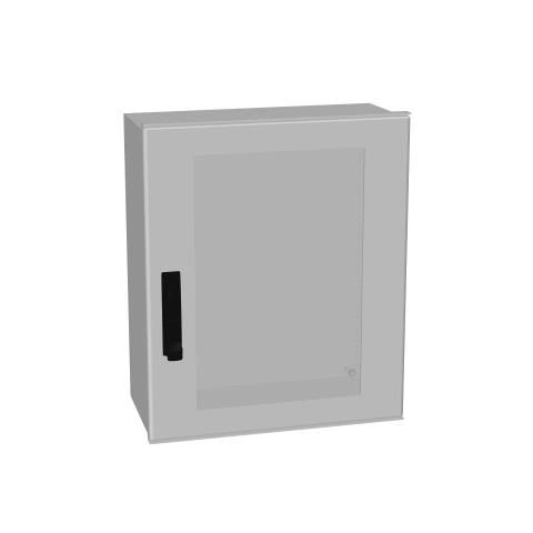 Cutie poliest.+uşă trans.+mâner+3pct. închid,600x500x230mm