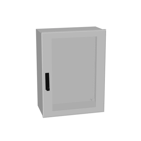 Cutie poliest.+uşă trans.+mâner+3pct. închid,800x600x300mm
