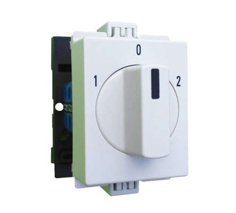 Comutator modular 1-0-2, 2 poli, 10A