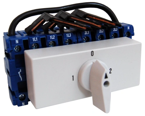 Comutator modular 4-poli, 32A, 11kW, 1-0-2