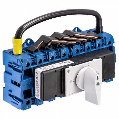Changeover Switch Netz-0-Notstrom, modular, 4-pole 125A