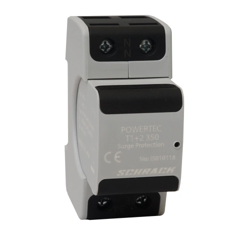 Descărcător combinat T1+T2, 25kA+c.aux, debroşabil