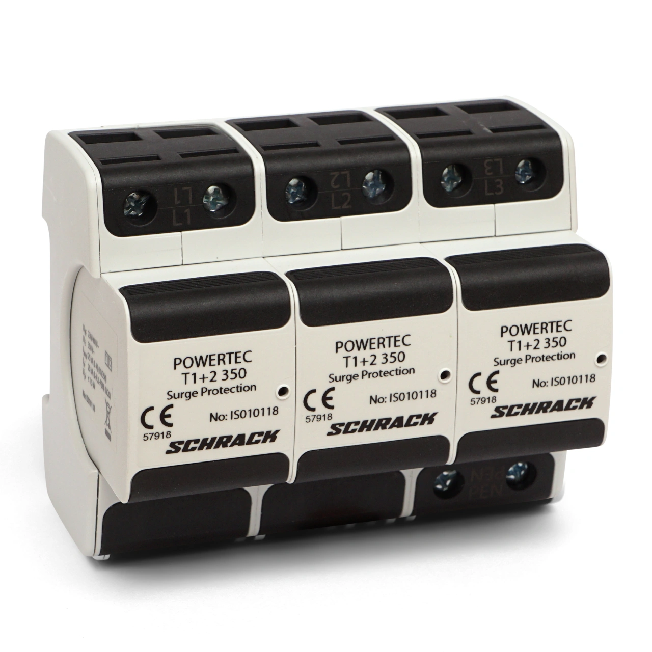 POWERTEC P 25kA + RC, 3+0 TNC - 350V, T1/2, pluggable