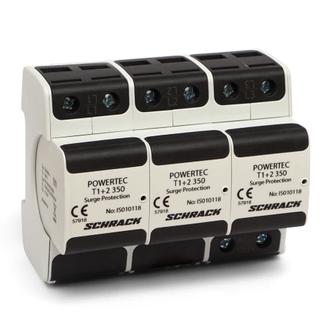 POWERTEC P 25kA + RC, 3+0 TNC - 350V, T1/2, pluggable