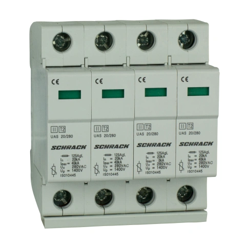 Descărcător complet, T2/C, 4p, 4x20kA/280V - Seria UAS