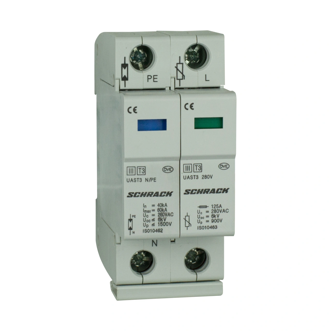 Descărcător complet, T3/D, 1+1, 280V - Seria UAS
