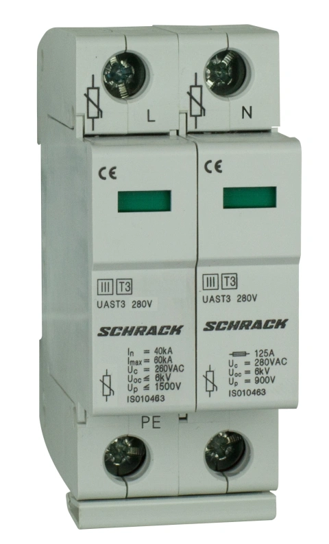 Descărcător complet, T3/D, 2p, 280V - Seria UAS