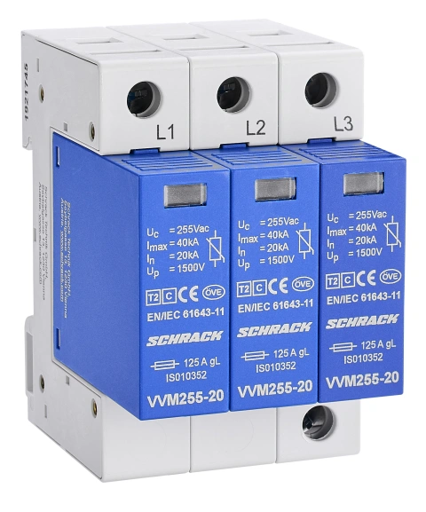 Set descărcător VARTEC C pt. TN-C 255V/20kA, 3+0