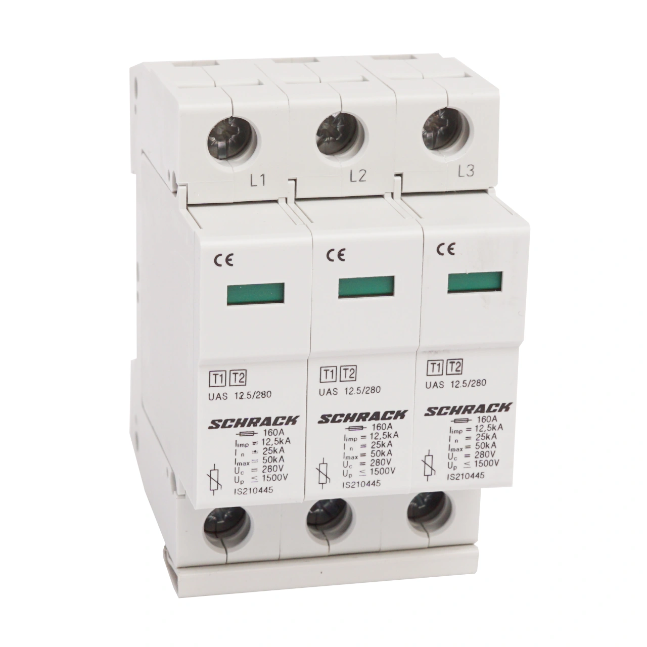 Descărcător complet T1+T2/BC 3P, TNC,12,5kA/280V - Seria UAS