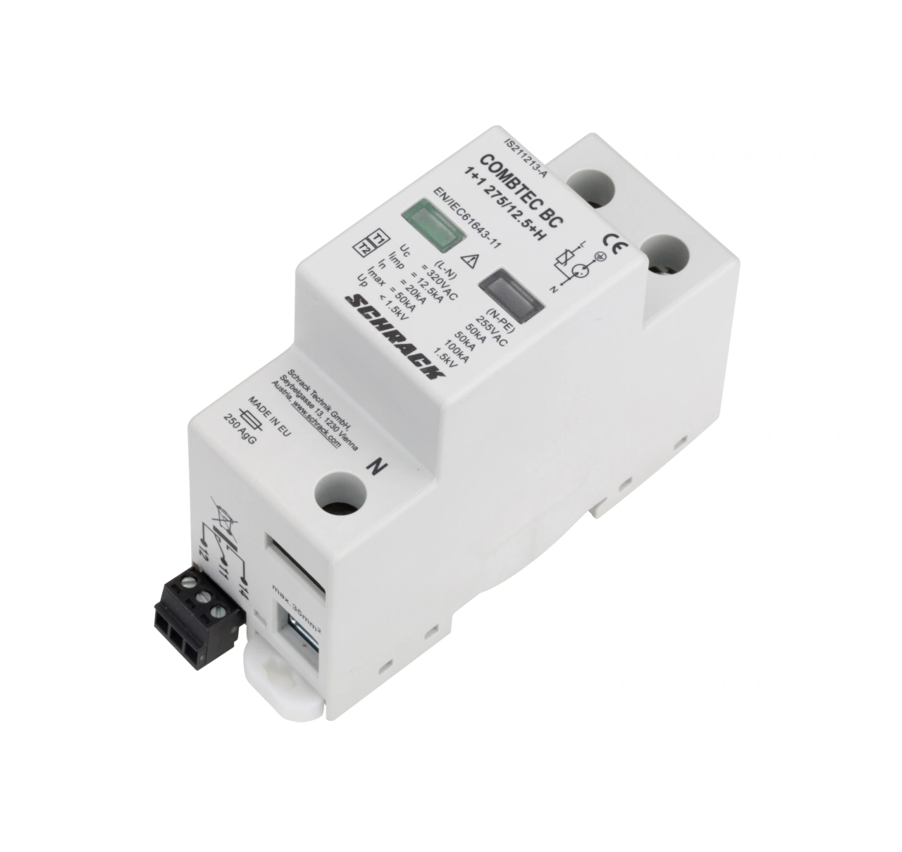 Descarcator COMBTEC BC 1+1 275/12,5+contact auxiliar