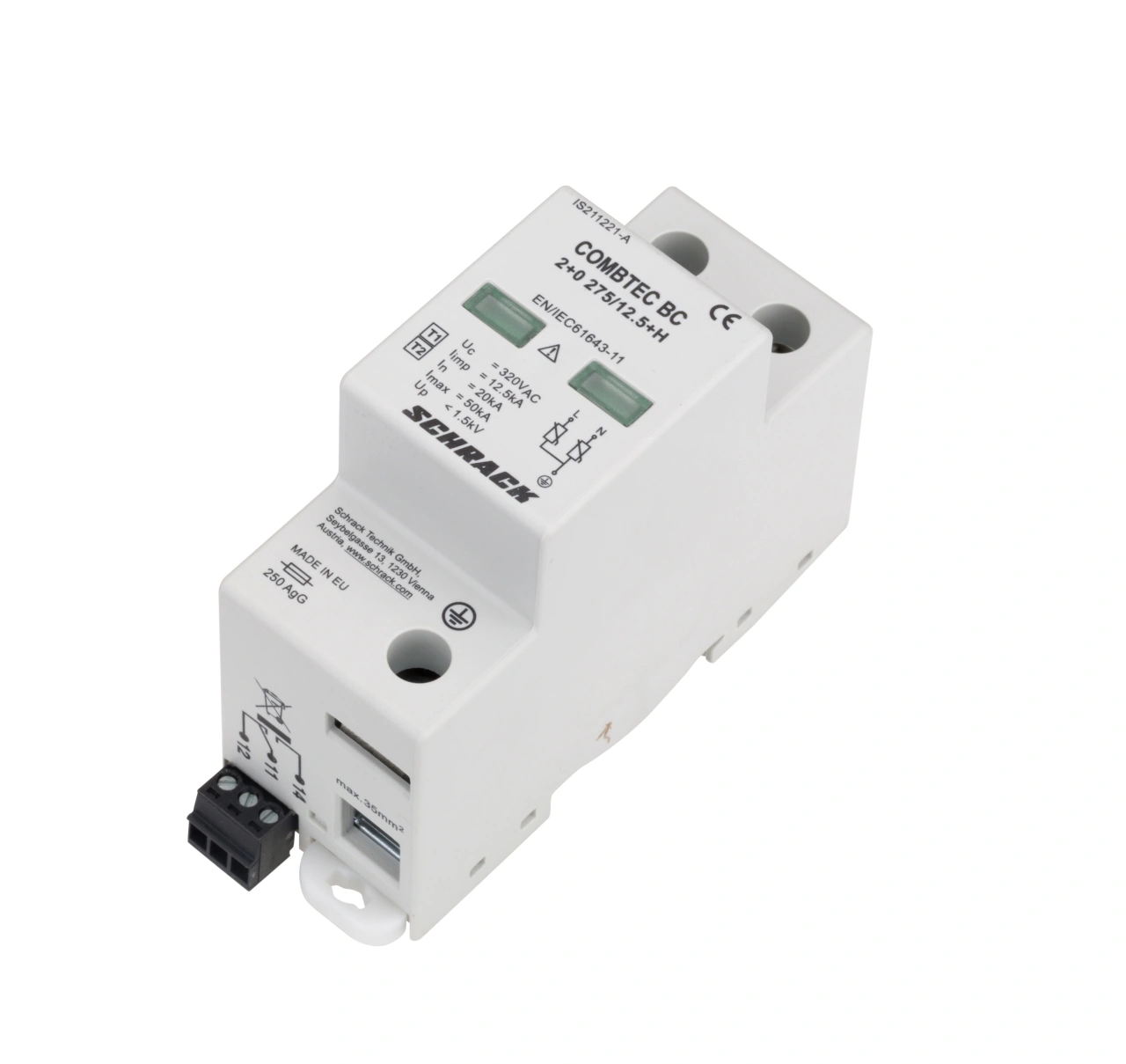 Descarcator COMBTEC BC 2+0 275/12,5+contact auxiliar