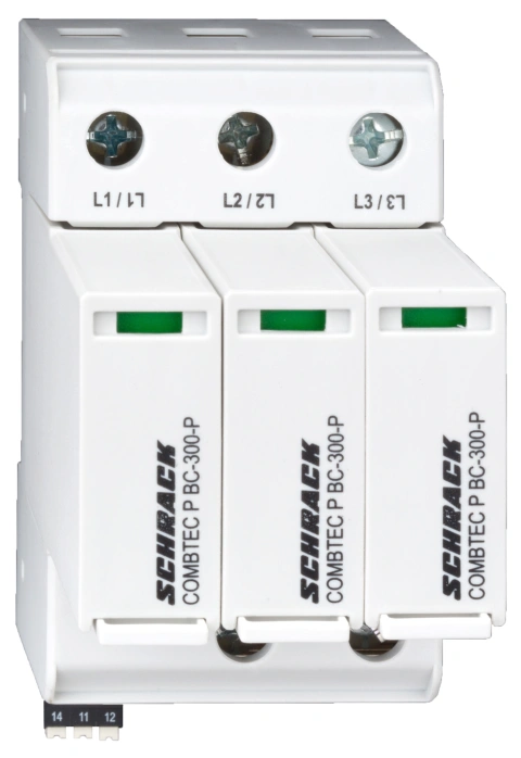 Descărcător broşabil,3+0 TNC,Cl.I+II (B+C) 300V / 12.5kA