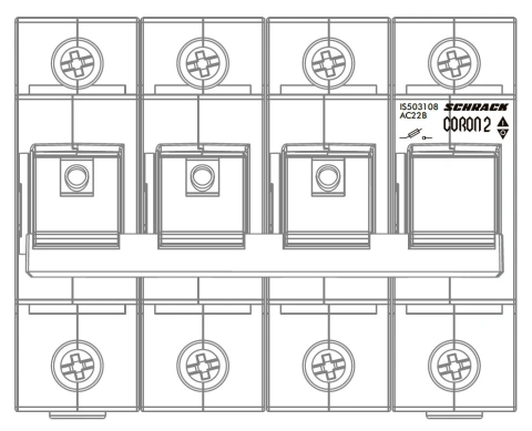 Separator de sarcină pentru portfuzibile D0 CORON 2, 3p+N