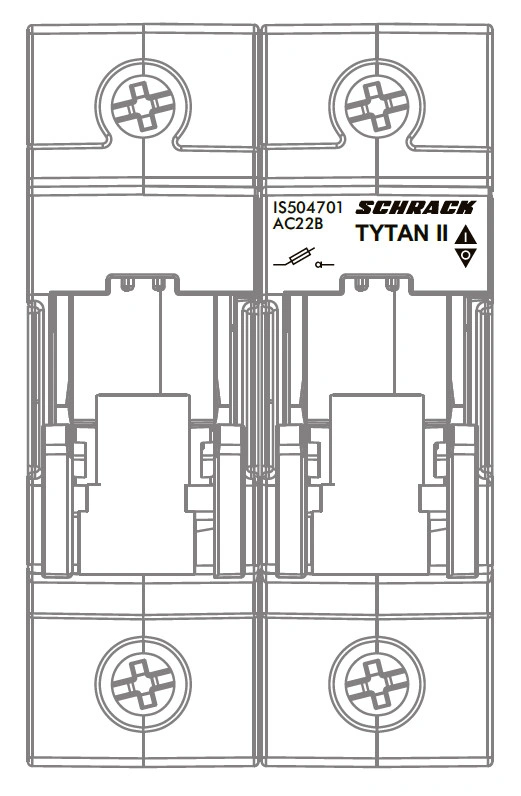 TYTAN, 2-pole, 63A, D02 + fuse monitoring, 24-60VDC