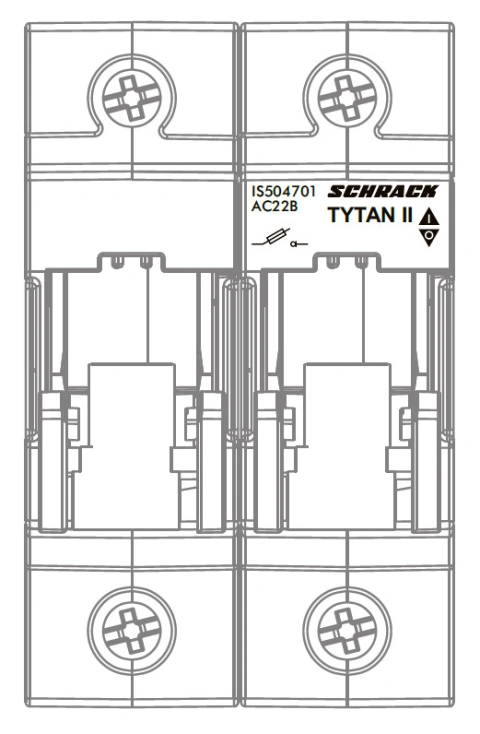 TYTAN, 2-pole, 63A, D02 + fuse monitoring, 24-60VDC